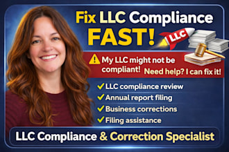 handle llc compliance, annual report llc, business compliance and llc correction