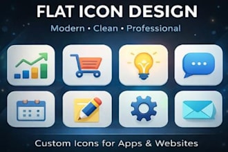 design minimal flat icons