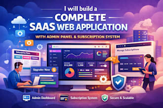 build a complete saas web application with admin panel and subscription system
