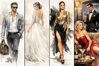 draw a fashion illustration or sketch