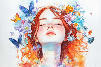 paint custom watercolor illustration
