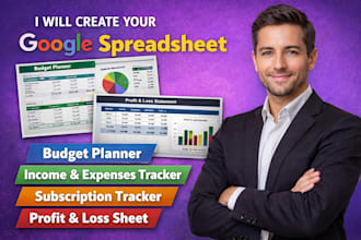 create budget planner income expenses subscription tracker profit and loss sheet
