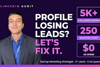 audit your linkedin, like the way I built a 5k plus following from zero