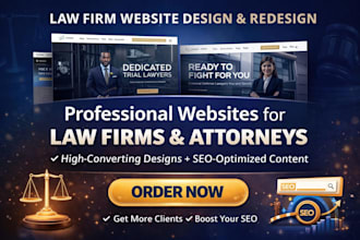design or redesign a law firm website and attorney website with blog content SEO