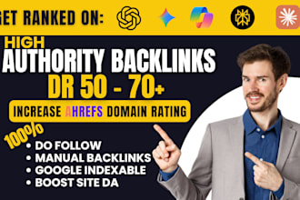 seo link building to increase ahrefs DR and domain rating up to dr50