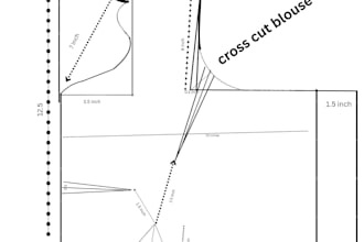 create a indian blouse digital tailoring patterns