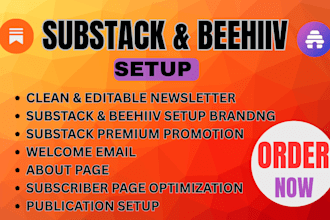 setup substack, beehiiv newsletter, substack newsletter, design beehiiv website