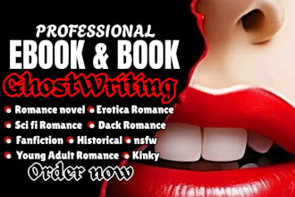 ghostwrite romance novels fiction ebooks crime and thriller stories dark romamce