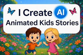 do stunning ai animated stories,ai video art,3d kids cartoon