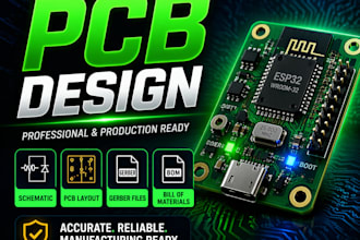 design professional pcb with schematic, bom and gerber files