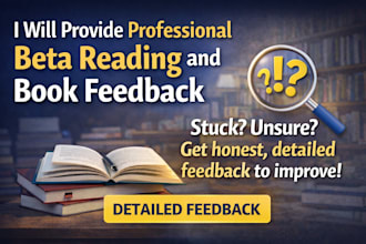 provide professional beta reading and book feedback