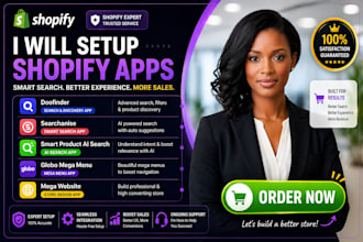 setup shopify doofinder searchanise smart product ai search globo mega website