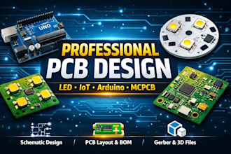 design pcb led, iot solution, mcpcb, arduino uno and lighting electronic