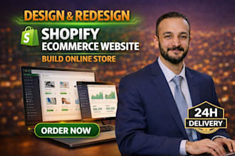 design responsive luxury shopify ecommerce website, revamp shopify online store