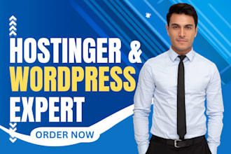 design an hostinger website, develop a wordpress website, hostinger seo