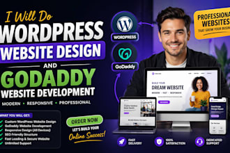 do word press website design godaddy website development