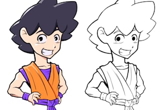 draw a stylized character illustration