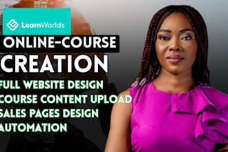 design learnworlds website, learnworlds online course website, kajabi website