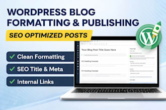 format and publish SEO optimized wordpress blog post