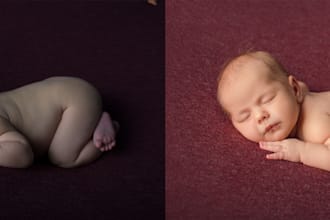 retouch newborn and family photos