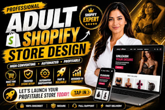 design automated adult shopify store, adult toy store, adult seo