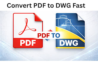 convert PDF to autocad dwg professionally