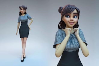 create, rig and animate 3d character model, mmd, vrchat, vroid, cc4,c4d, blender