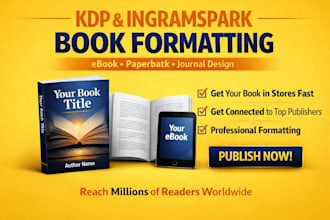 help format and publish your book worldwide on ingramspark, draft2digital, lulu