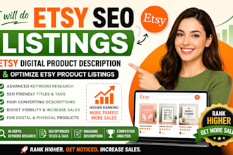 do etsy SEO listings, etsy digital product description and etsy product listings