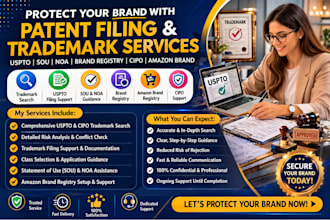 patent filling trademark search uspto sou noa  brand registry cipo amazon brand