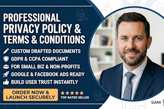draft a professional privacy policy and terms and conditions for any business