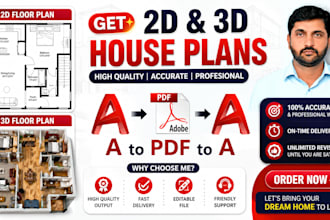 design small and large house plans  in autocad with modern layout