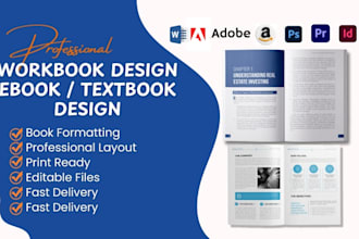 design and format educational workbook, ebook, textbook, booklet curriculum plan