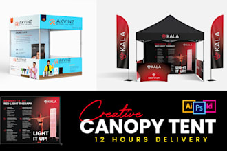 professional canopy tent, feather flag, backdrop banner