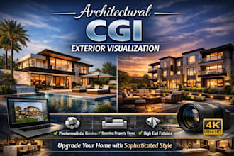 create high quality architectural exterior visualization and cgi render