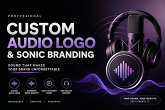 custom audio logo and sonic branding design for your brand