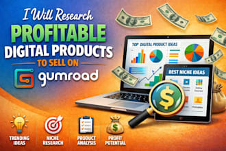 research profitable digital products to sell on gumroad
