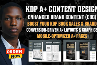 design professional amazon KDP a plus content for workbooks and nonfiction