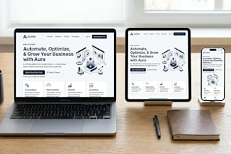 design and build a modern, professional website for your startup