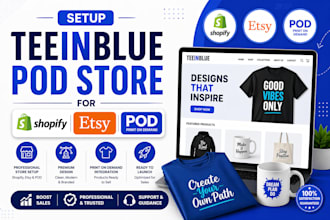 setup teeinblue product personalizer for shopify print on demand store