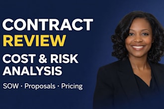 review contracts and proposals for cost risks and compliance