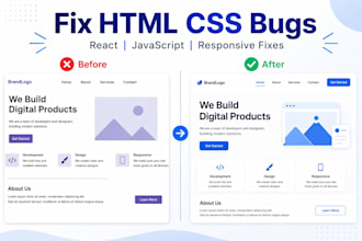 fix HTML CSS javascript or react frontend bugs