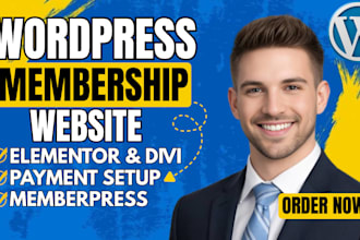 build wordpress membership website, wordpress lms and subscription website