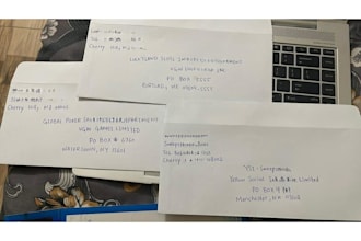 collect modo code and handwrite card and envelopes