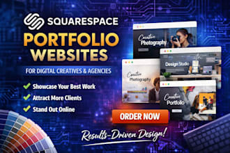 create squarespace portfolio website for digital creativities and agencies