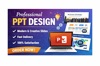 create attractive and modern PPT presentation slides