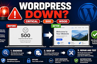 fix wordpress critical errors fast