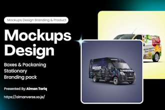 do mockups design, branding and product mockups