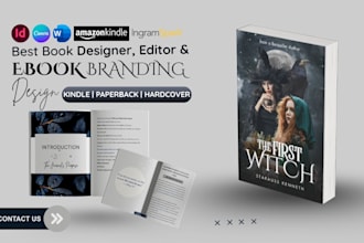 design author brand identity, ebook branding for fantasy book, and ebook cover