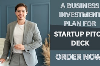 write an investor ready business plan and startup pitch deck